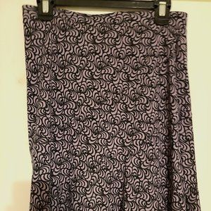 FIRST OPTION BLACK & PURPLE PRINT SKIRT